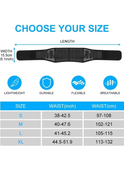 ACWOO Pas na plecy, samonagrzewający się pas biodrowy, oddychający