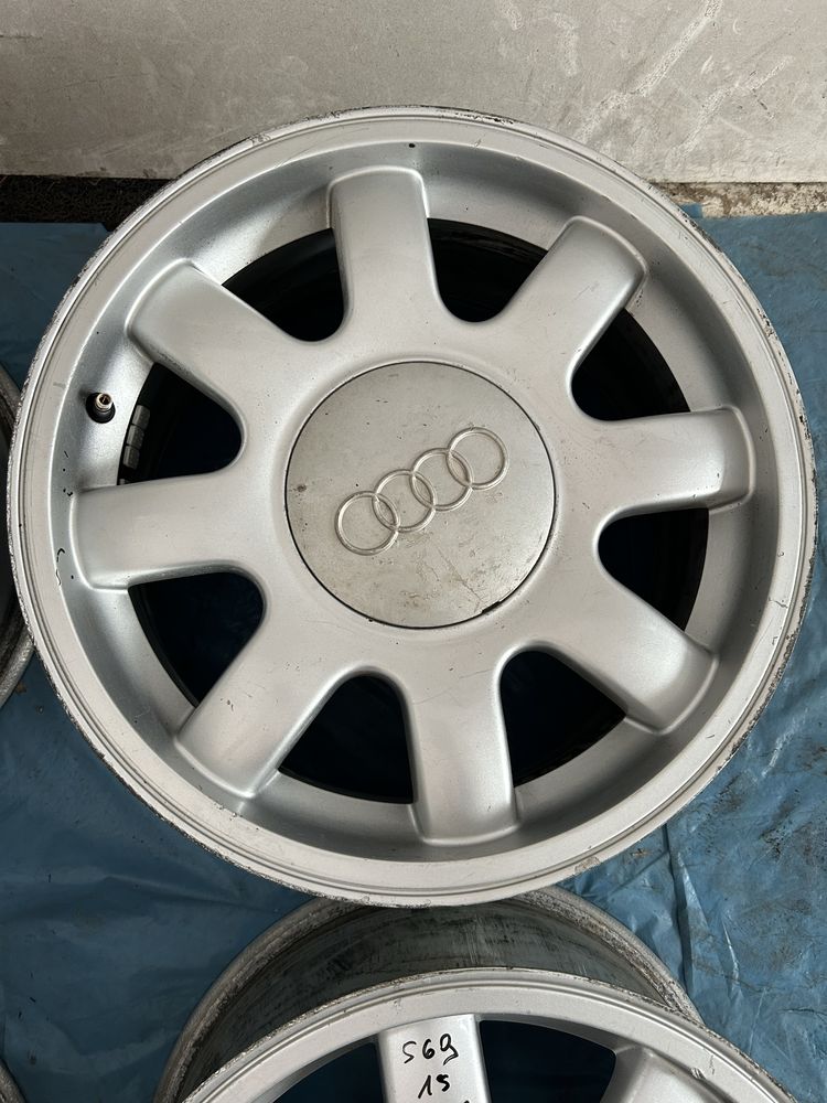 569 Felgi Aluminiowe Oryginał VW Volkswagen R 15 5x112 otwór 57,1