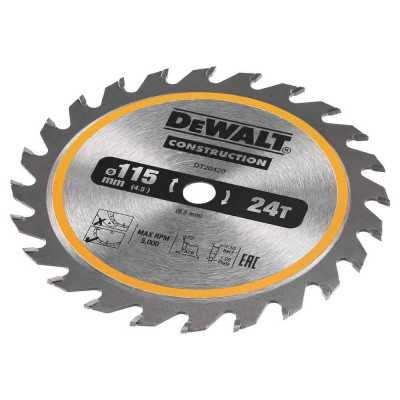 DeWALT DT20420 пильний диск по дереву 115 мм 24 зуба ОРИГІНАЛ