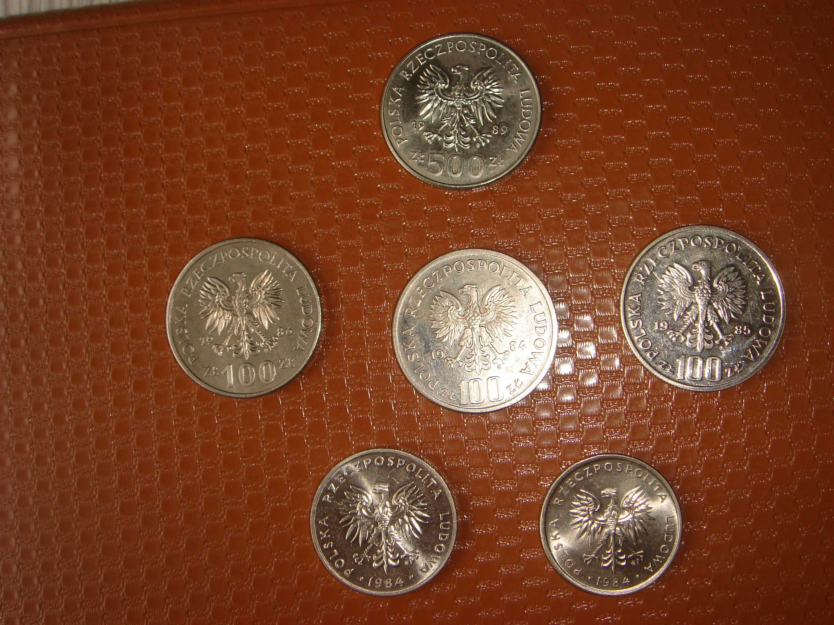 monety różne z lat 80-tych - 6 sztuk