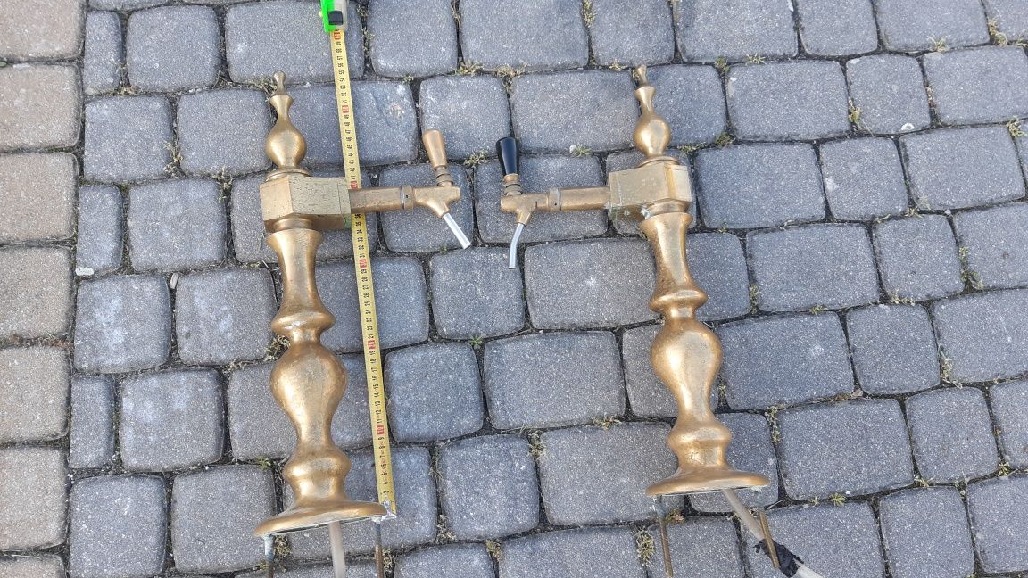 Stary mosiężny nalewak, pipa do piwa