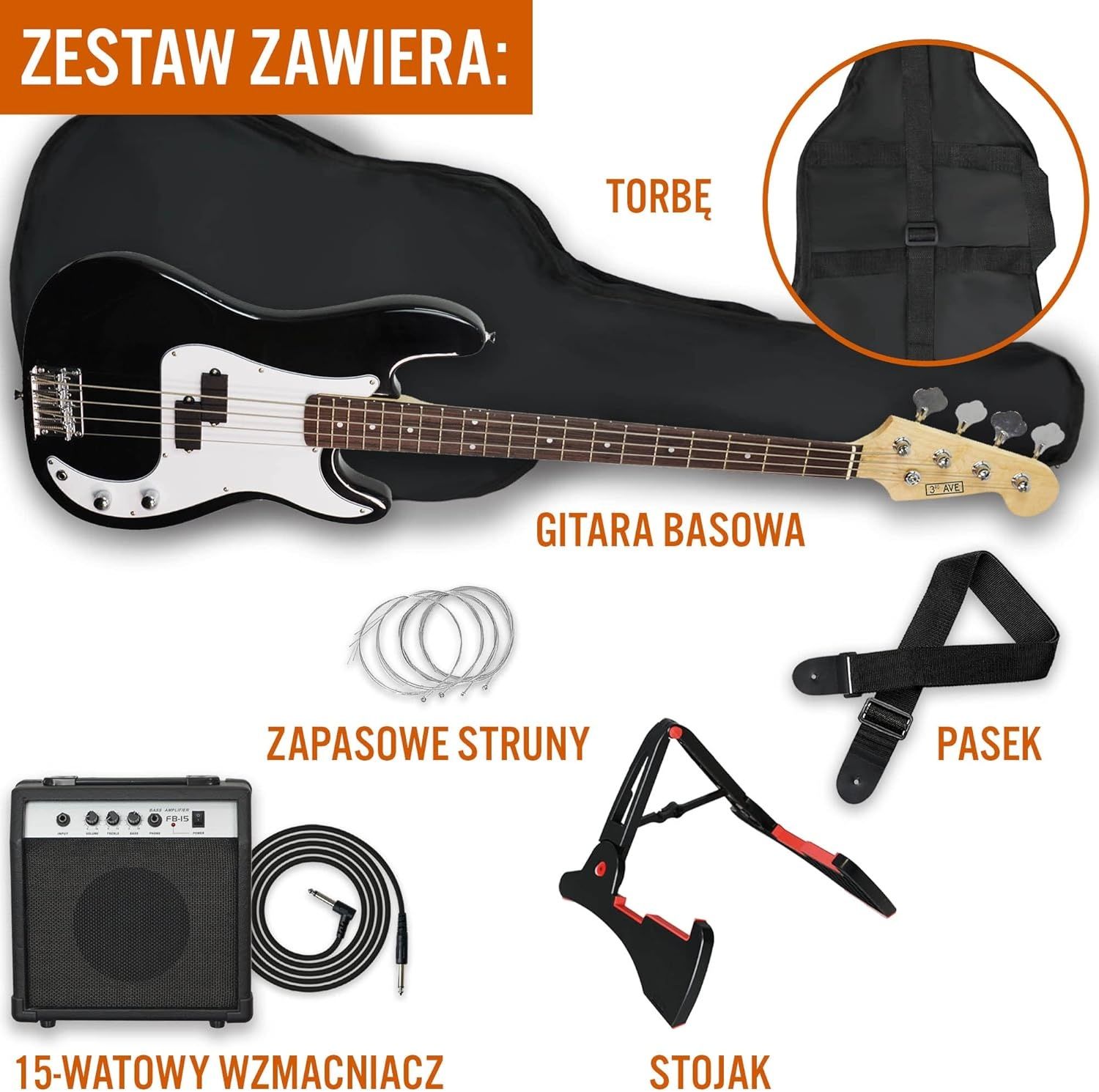 Gitara basowa elektryczna (4/4) dla początkujących
