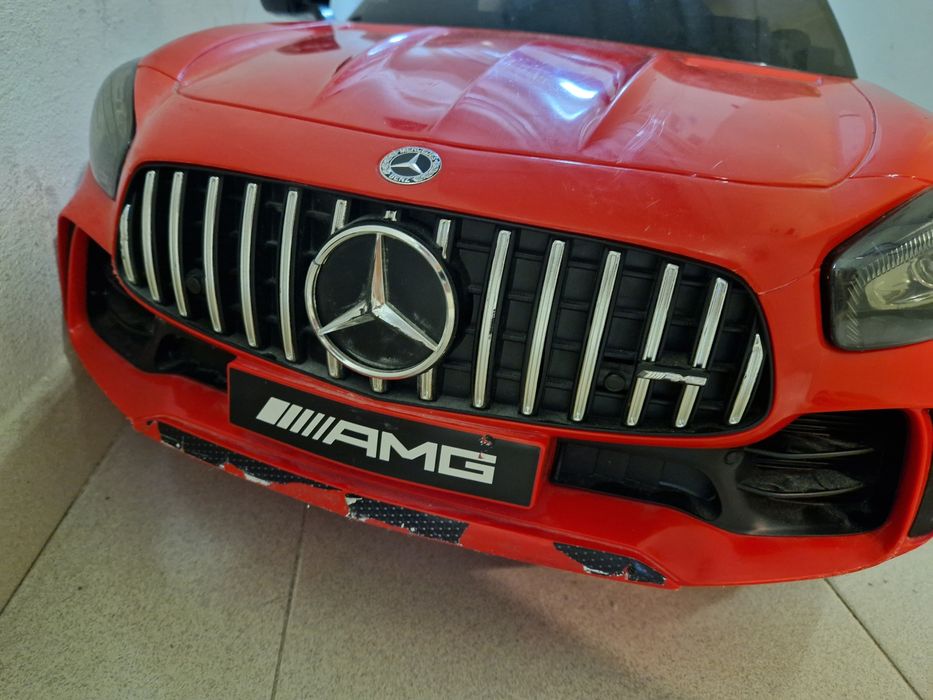 Carro a bateria mercedes vermelho com usb