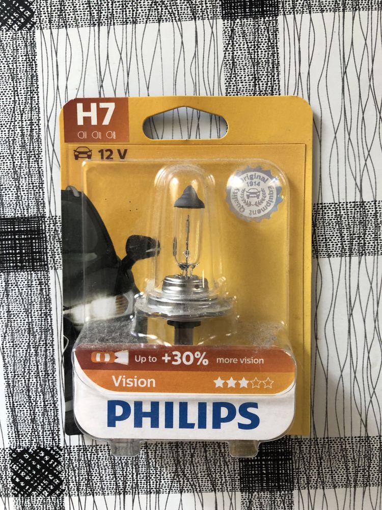 Лампа для авто Philips Vision +30% H7 автолампа