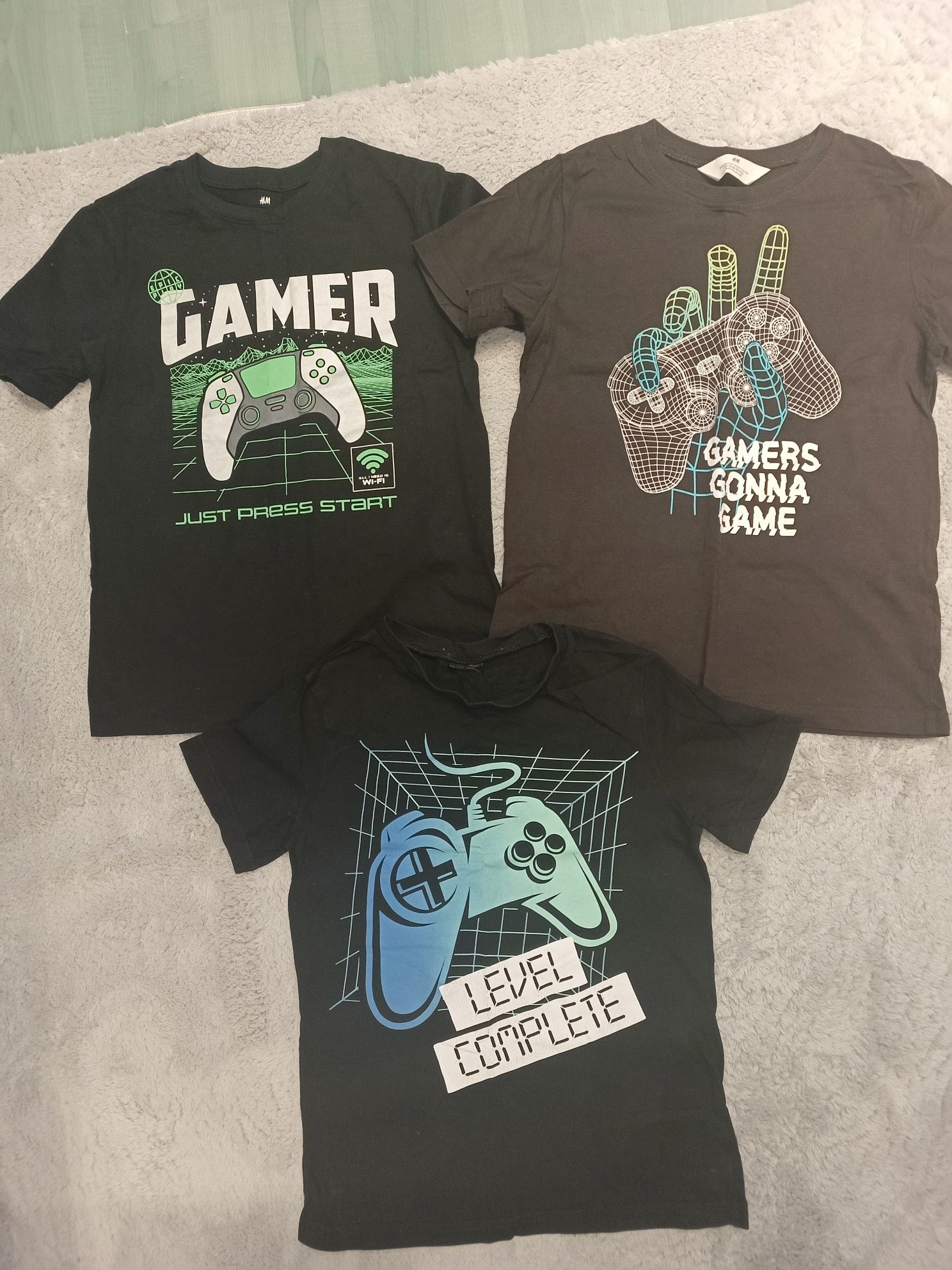 Koszulki game gamer PlayStation h&m 134/140