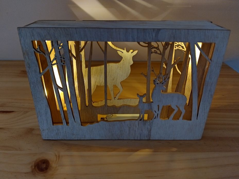 Ozdoba świąteczna LED jelenie sarny