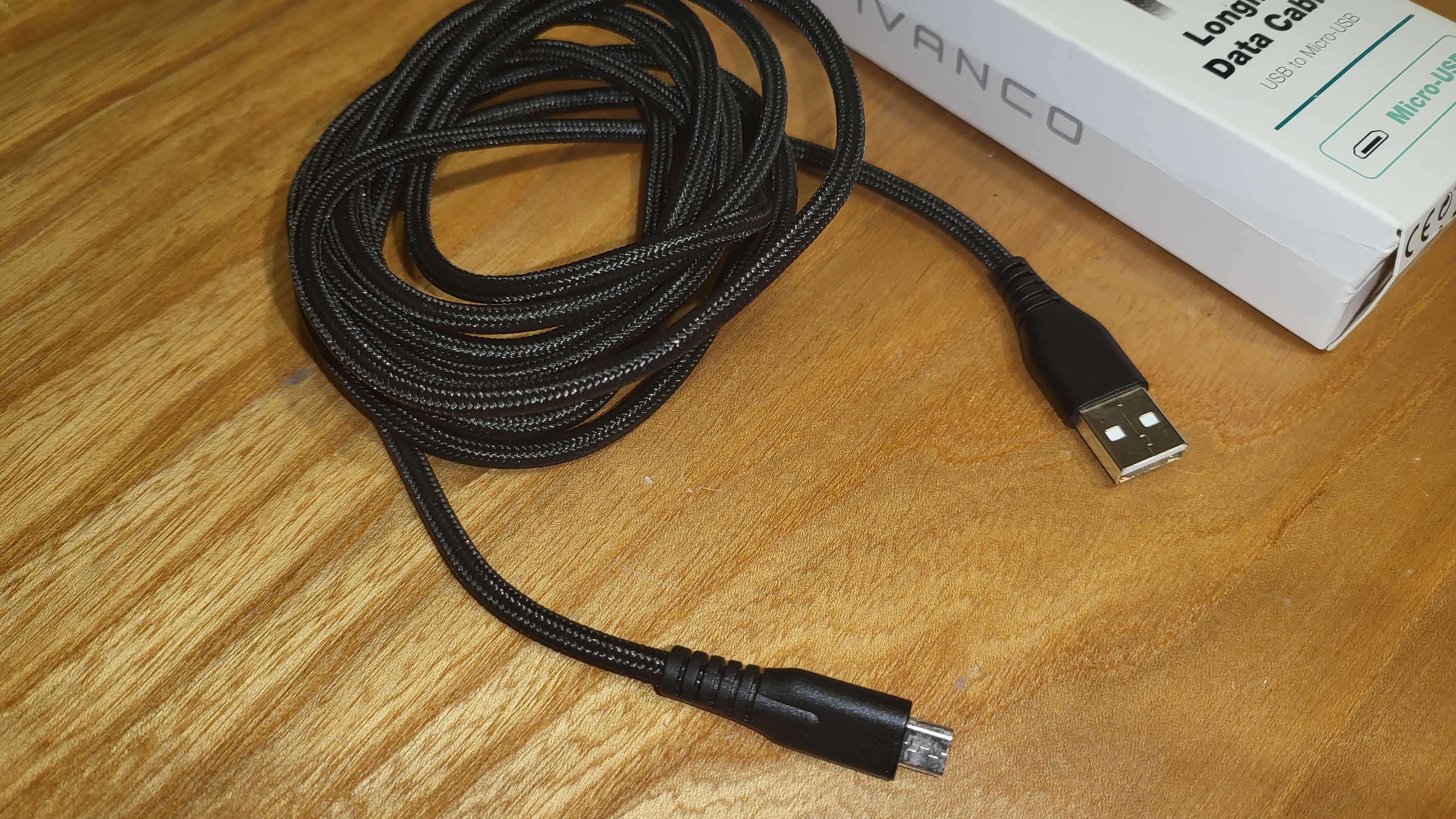 Kabel USB-micro usb 2,5m stan bdb Vivanco