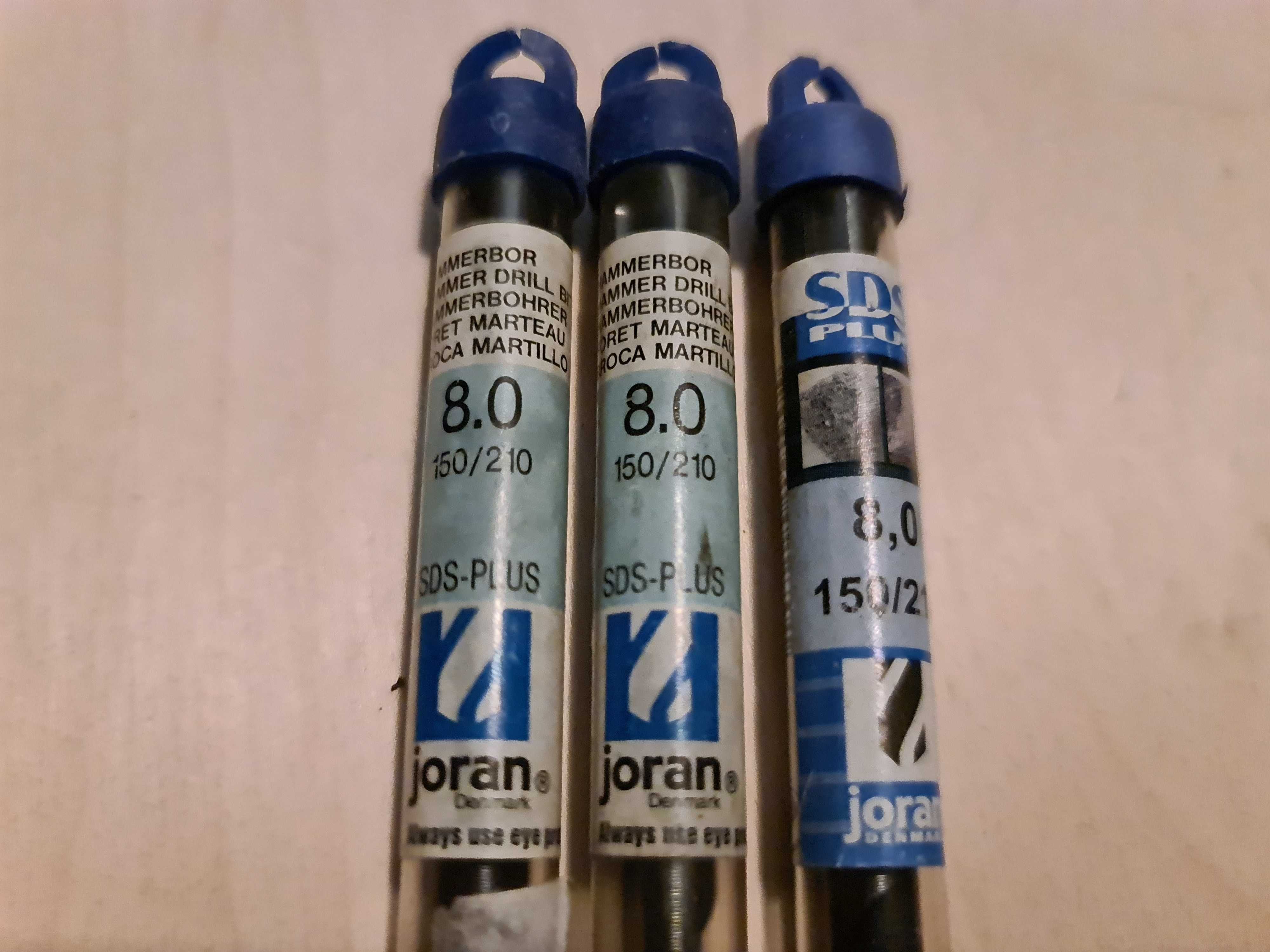 Wiertła spiralne SDS-plus do betonu JORAN 8,0 x 150/210