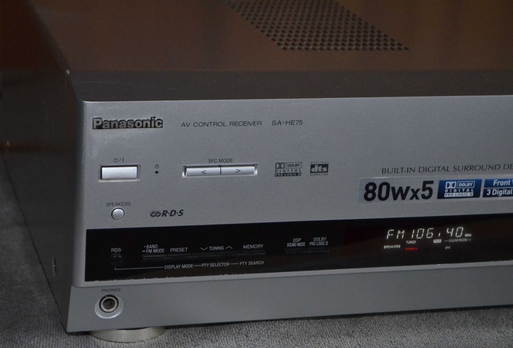 Amplituner kino domowe 5.1  A/V Panasonic SA-HE 75  Technics 5x80watt
