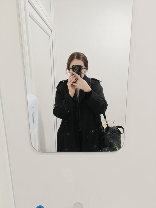 Тренч чорний осінній Sinsay