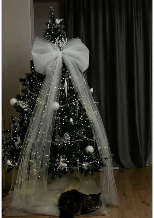 Бант на ялинку, бантик на ялинку, фатіновий бант,бант на ёлку