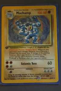 Pokemon Card Machamp 8/102 first edition 1995 (Holo)