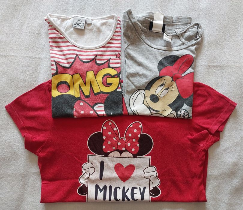 Lote 3 T-Shirts Minnie, 7-8 A