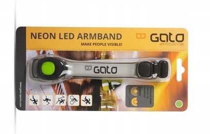 Opaska na ramię świetlna GATO Sports Neon Led zielona do biegania