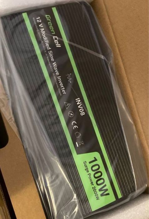 Інвертор Green Cell 12v 1000/2000w Инвертор перетворювач сінусоїда