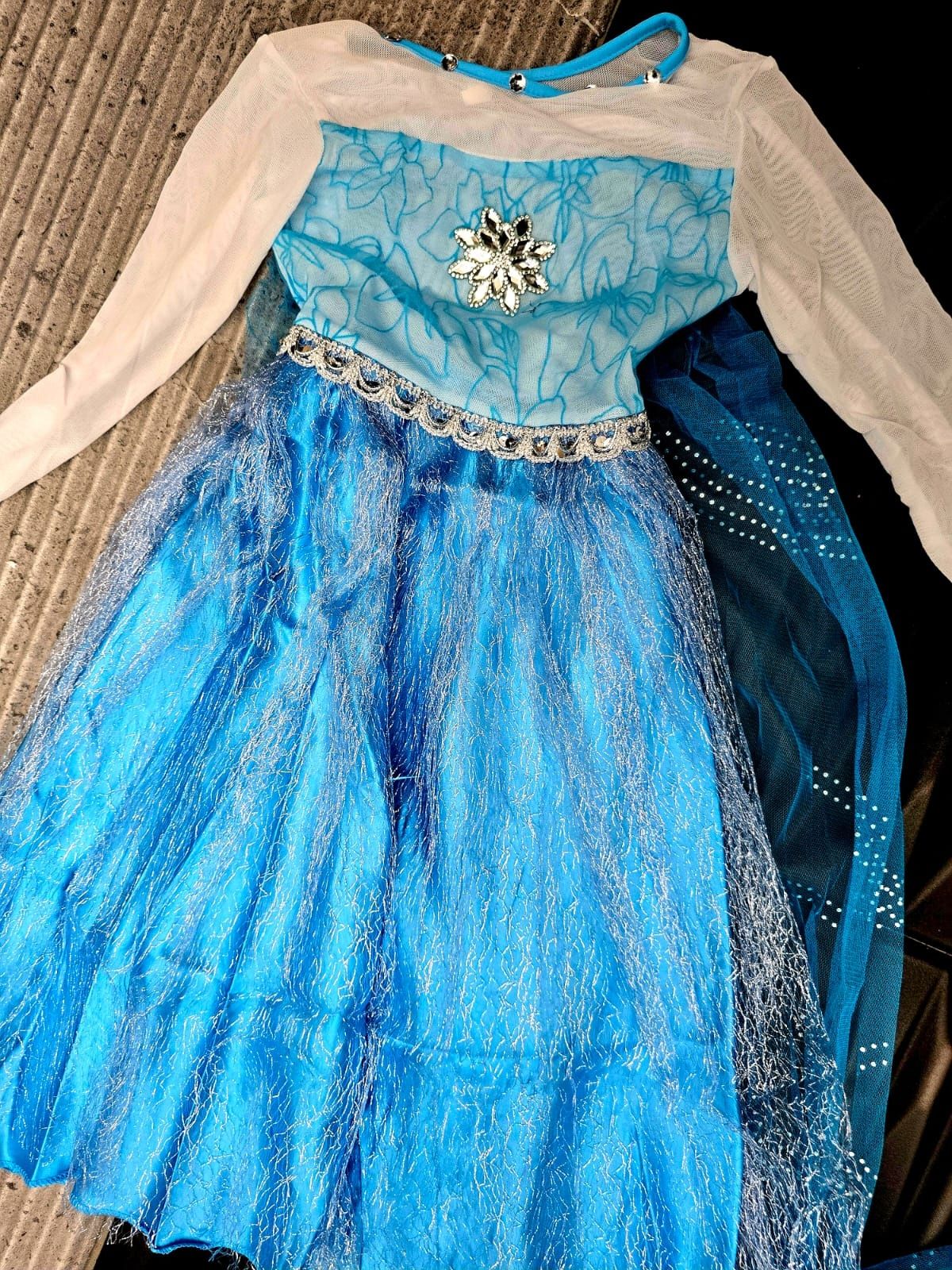 Ekstra strój dla dziewczynek Elsa Kraina Lodu Frozen rozm S nowy