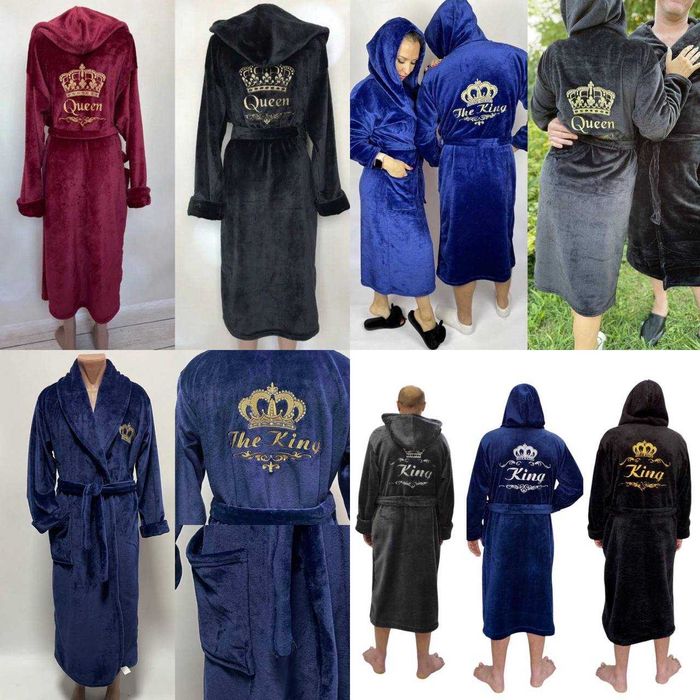 Халат чоловічий махровий з вишивкою