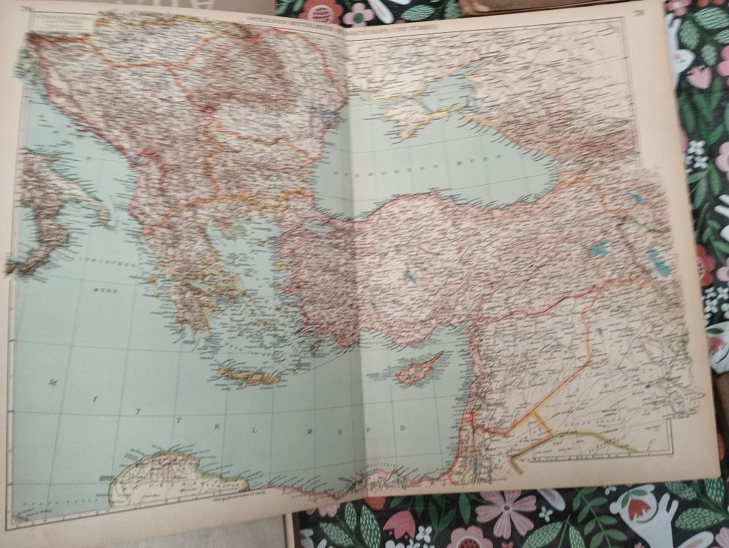 Stara Książka 1938 Olbrzymi Atlas