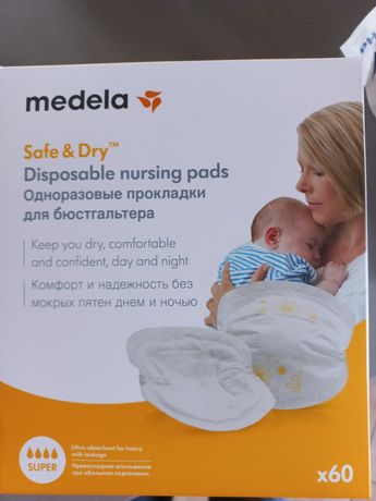 Лактаційні вкладиші Medela Safe&Dry, 60 шт.