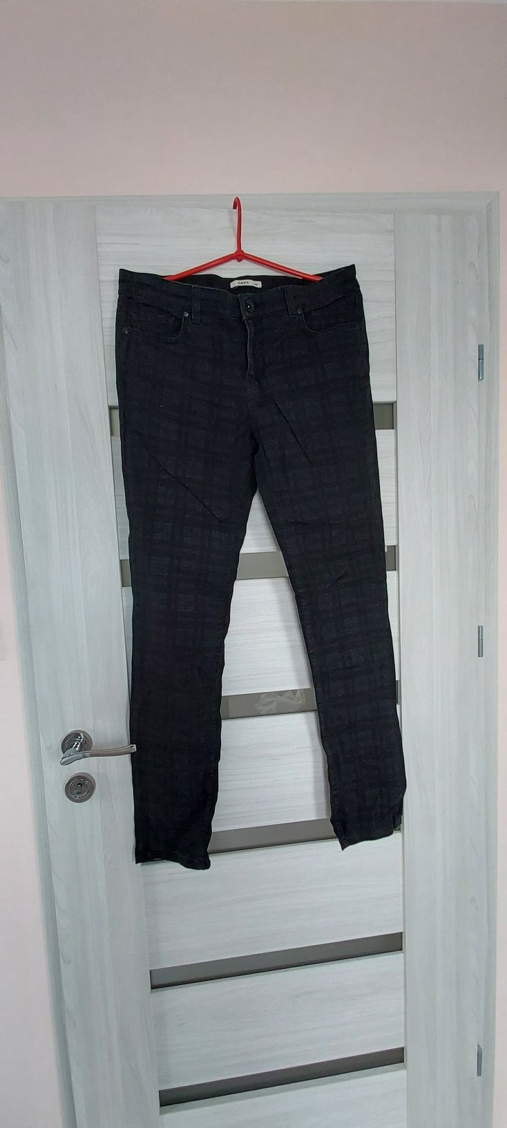 Spodnie w kratke czarne rurki proste L xl oasis jeansy dzinsy bawelna