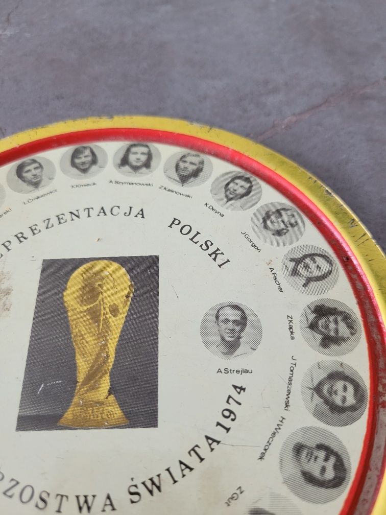 Reprezentacja Polski Mistrzostwa Świata 1974. Tabliczka/talerz PRL