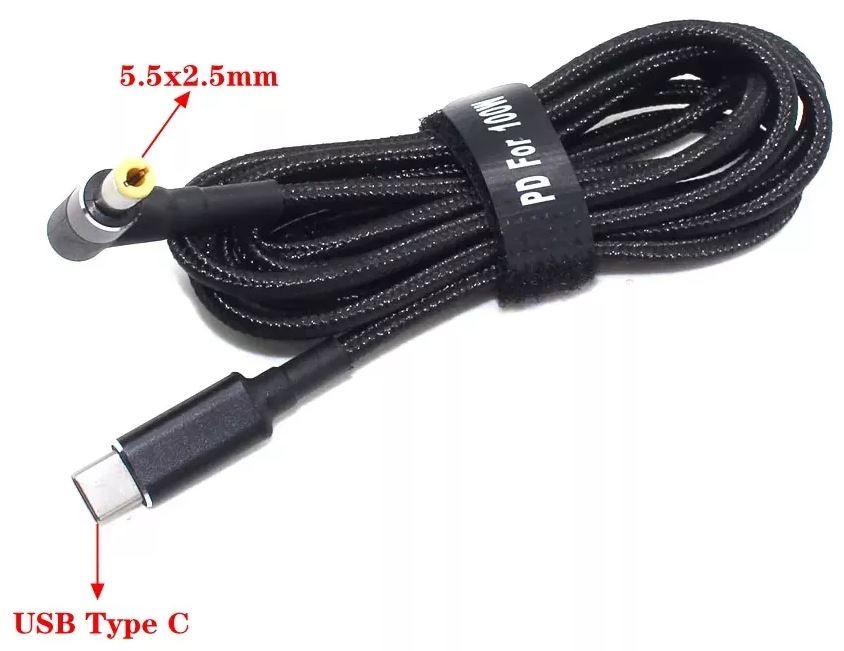 Кабель живлення для ноутбука з набором перехідників 100W