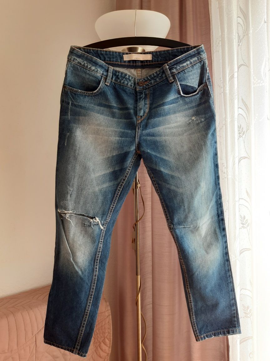 NEXT jak nowe wycierane jeansy damskie dziury L 40