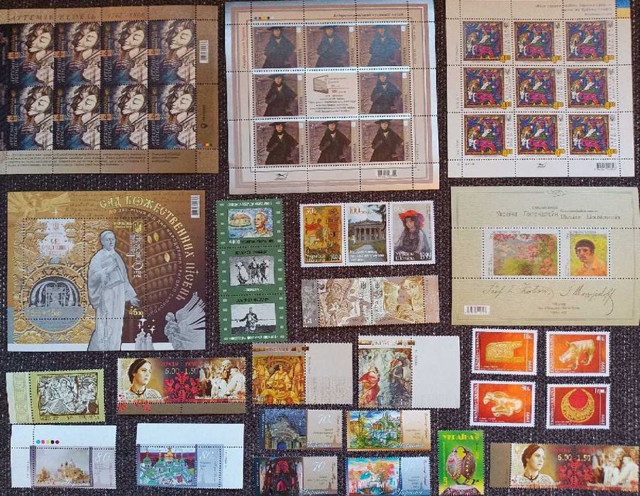 Марки Річні набори Наука Міста Флора Фауна Спорт Архітектура МИСТЕЦТВО