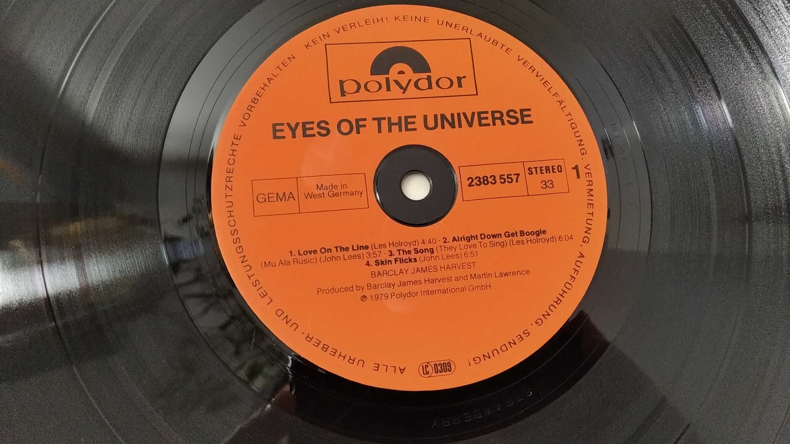 Winyl bez okładki Barcley James Harvest Eyes of the Universe VG