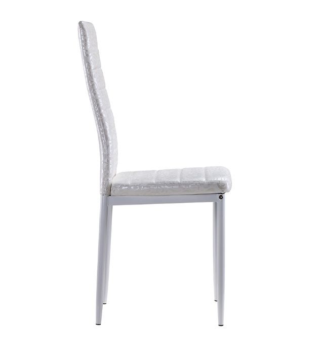Conjunto de 4 ou 6 cadeiras brancas com padrão de cornucópias - S2 Rom