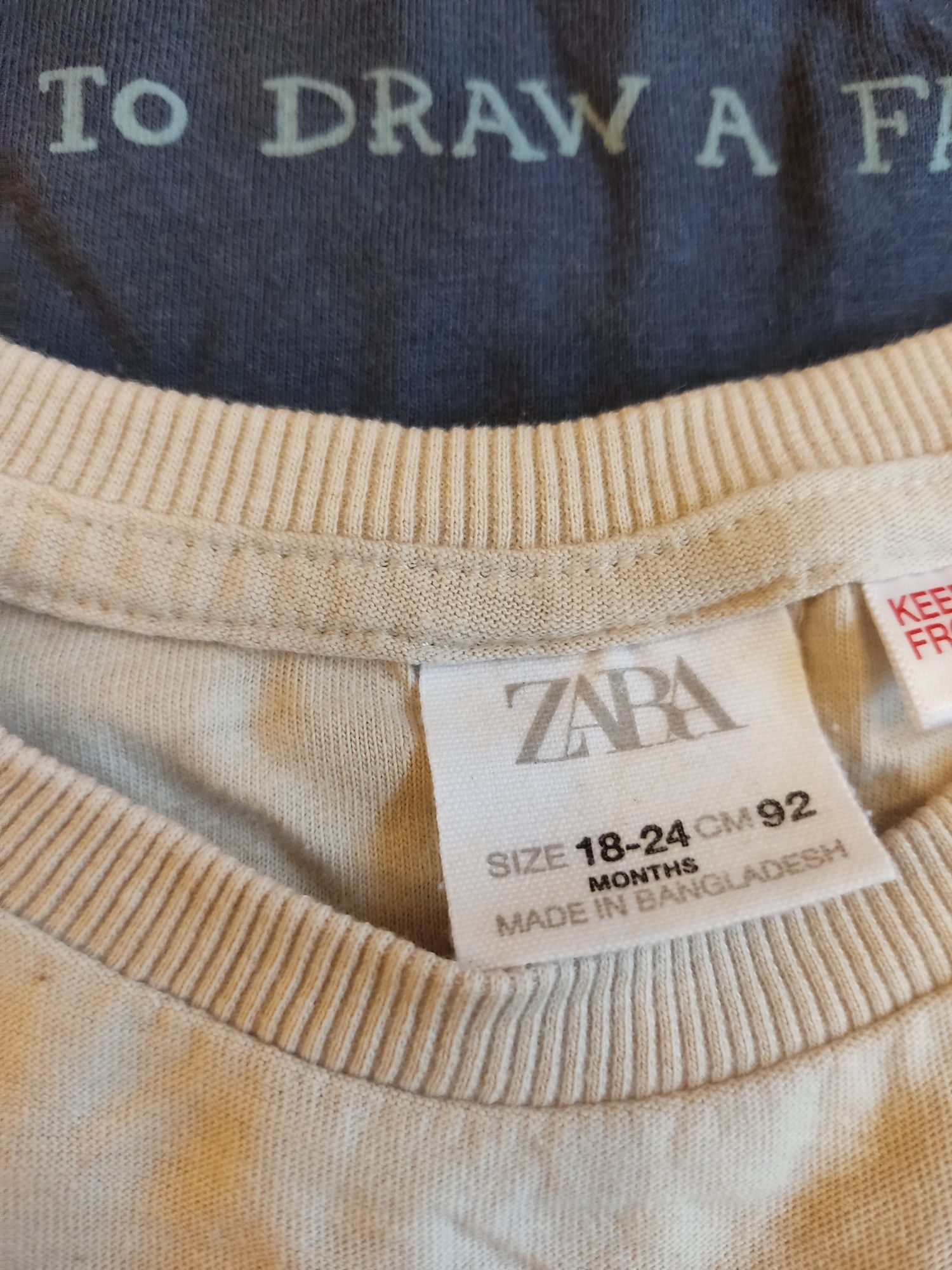 Zara zestaw koszulek+spodnie r. 92