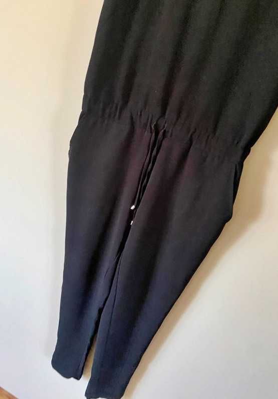 Czarny dlugi kombinezon oversize basic modny xl 42 44 +size plus size