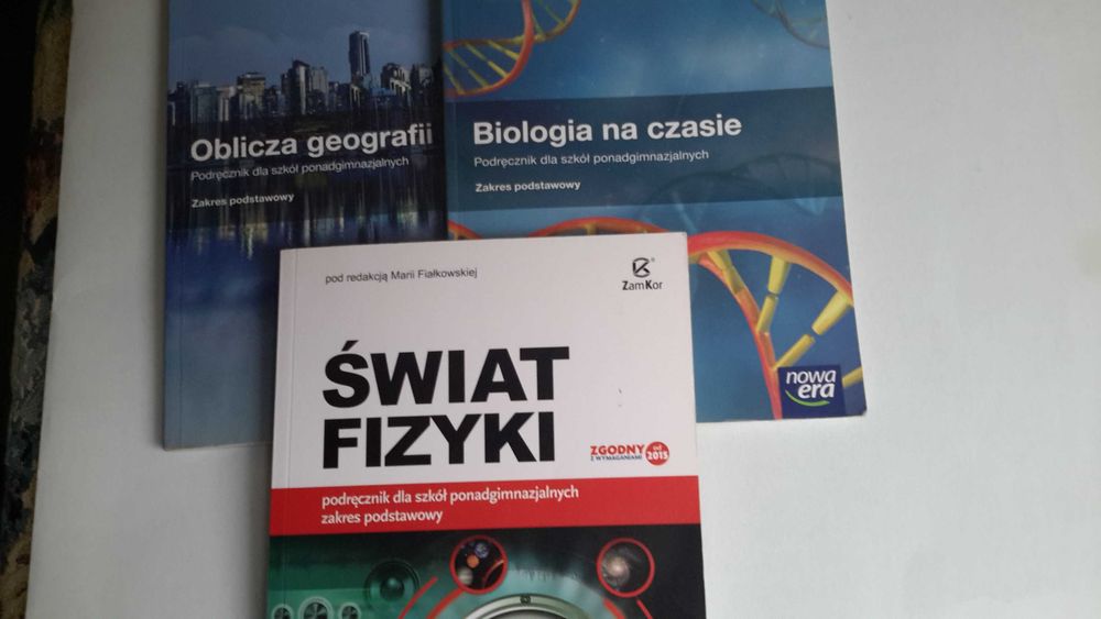 Stare podręczniki LO Biologia Geografia Fizyka