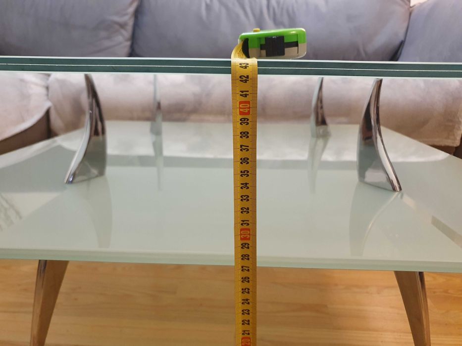 Stolik kawowy ze szklanymi blatami 80x80