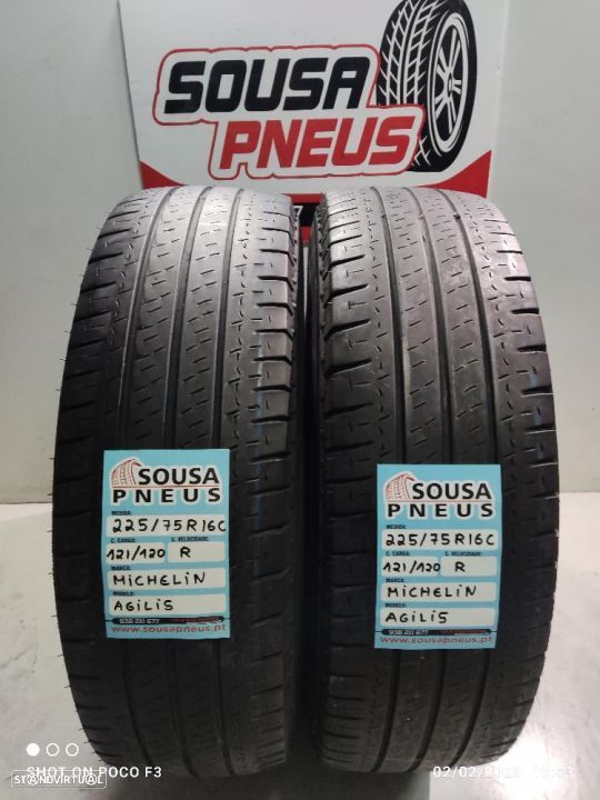 2 pneus semi novos 225-75r16c michelin - oferta da entrega 120 EUROS