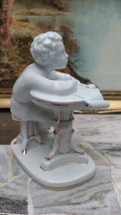 ŁOMONOSOW pisarz PUSZKIN stara figurka porcelanowa ROSJA