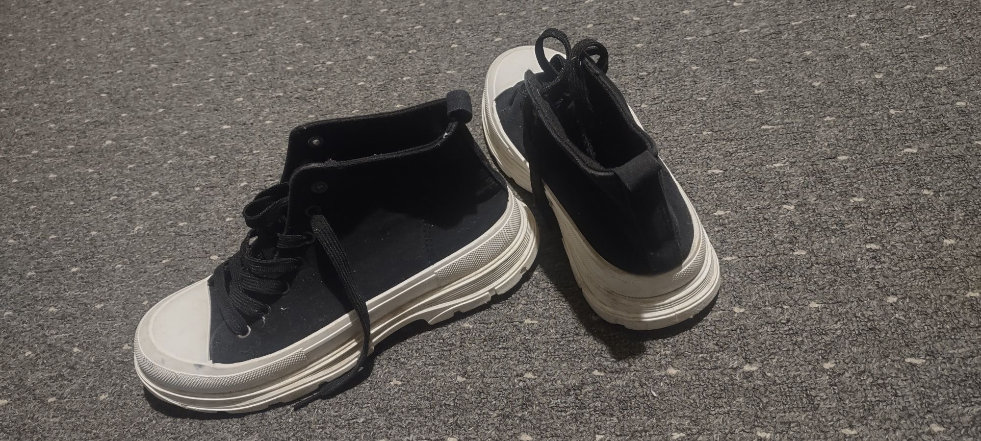 Sneakersy Trampki grube podeszwy modne czarnobiałe hit gratis wysyłka