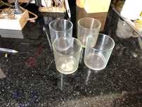conjunto de 4 copos de agua