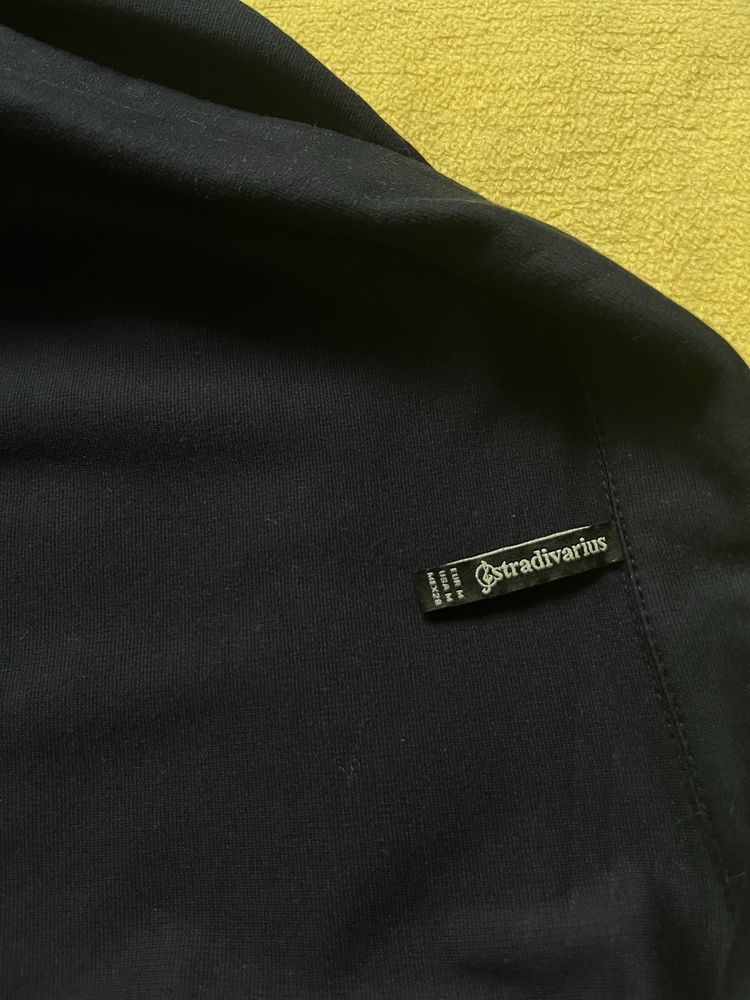 Marynarka żakiet stradivarius bawełna elegancka granat czarny
