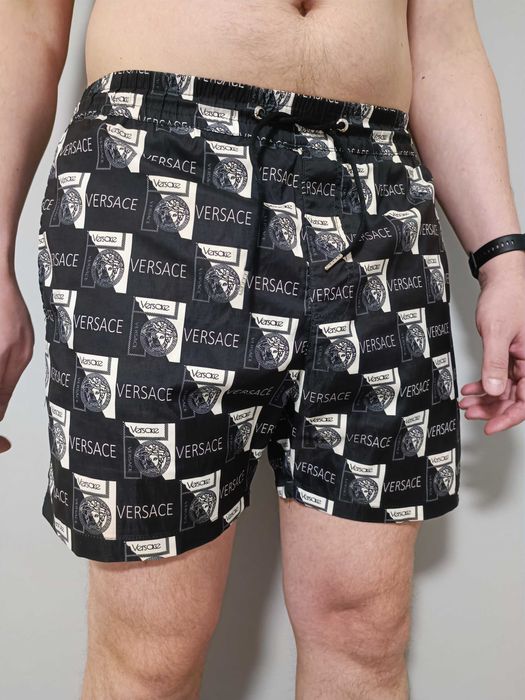 Пляжные мужские шорты плавки плавательные черные чоловічі пляжні шорти