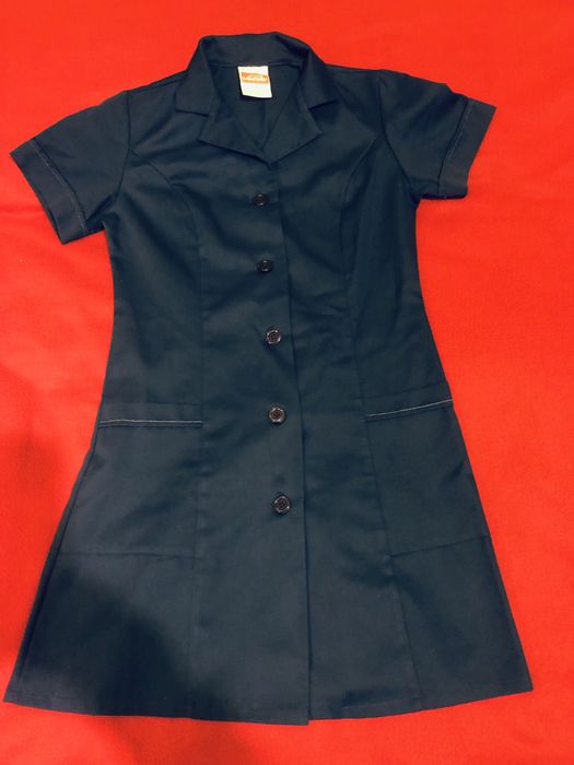Granatowa bluzka z 2 kieszeniami ( S ) 36 , fartuszek, tunika