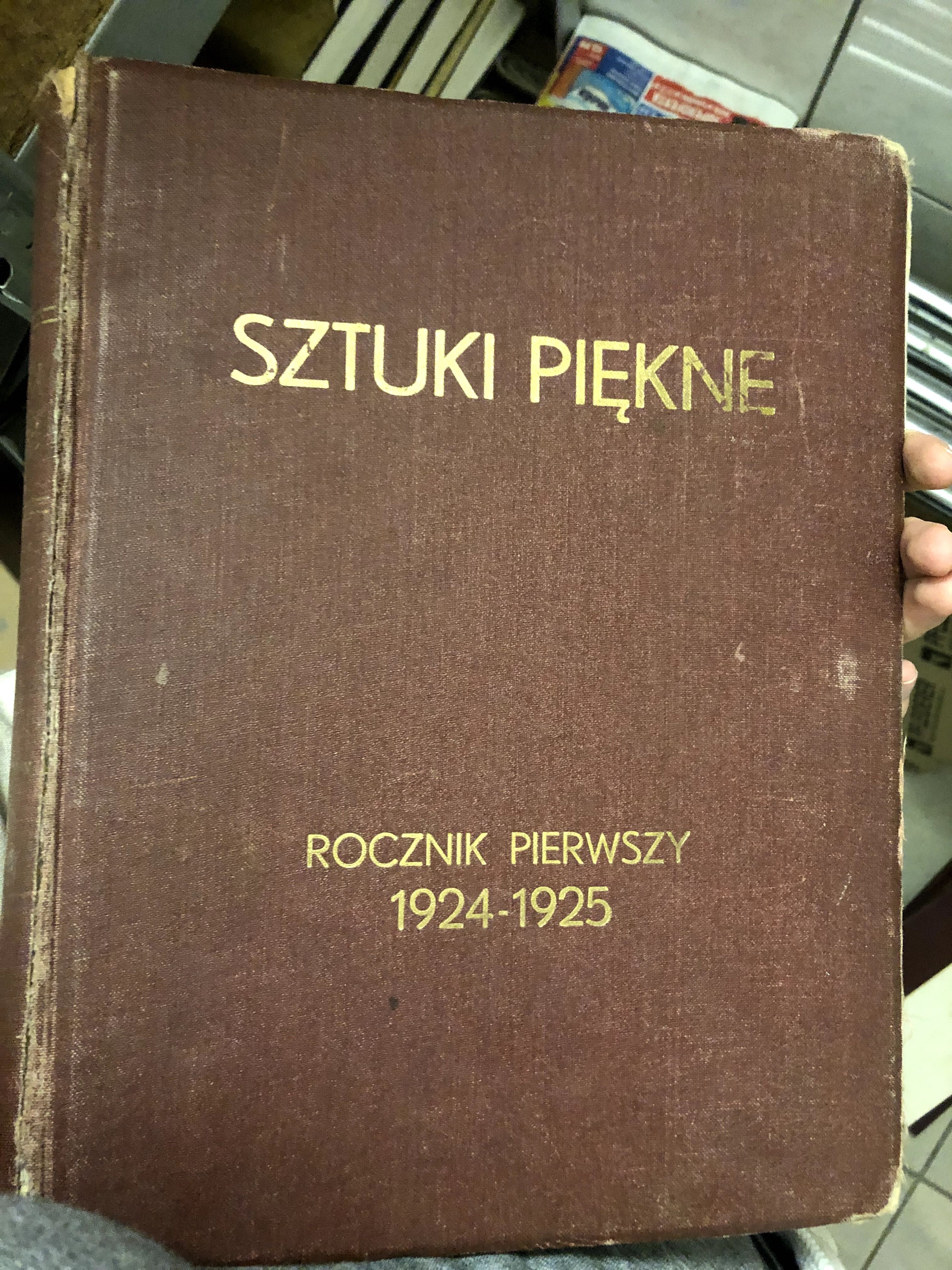 Książka Sztuki piękne rocznik pierwszy 1924 - 1925