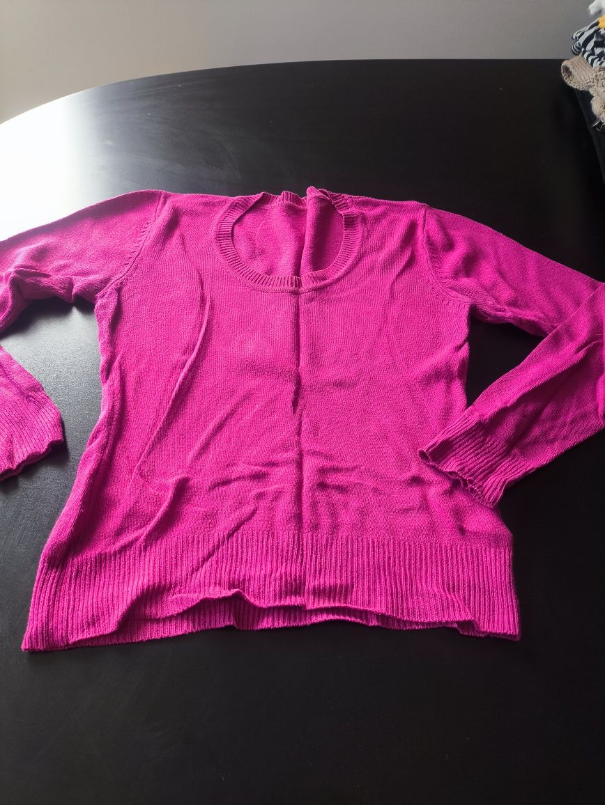 Sweter letni fuksjowy