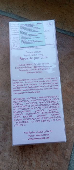 Yves Rocher UNIKAT comme une Evidence edition limitee 50ml EDP