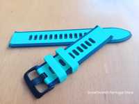 Bracelete 22mm em silicone (Nova) Verde e Azul