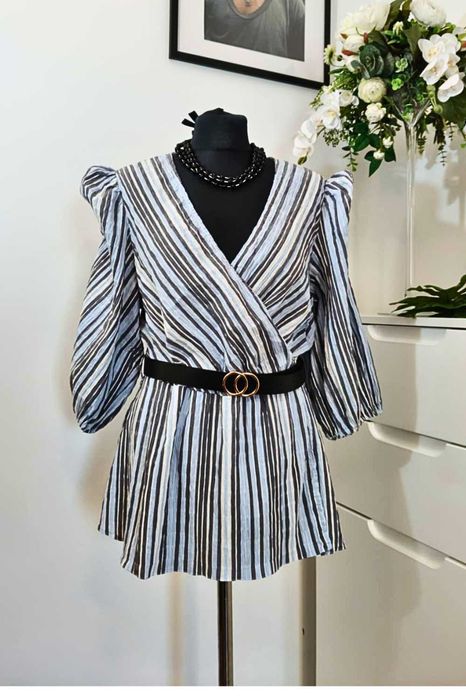 Elegancka Koszula kopertowa F&Fr.48| baskinka Bawełna do karmienia