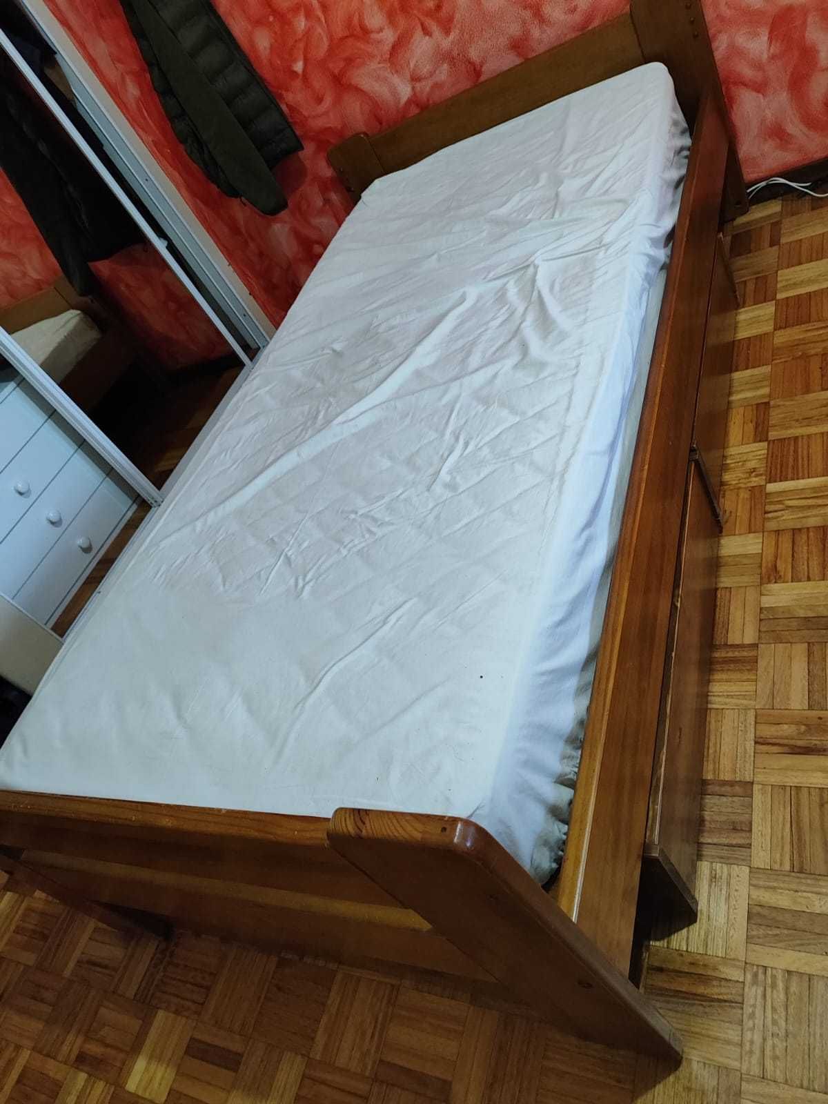 Cama de solteiro da Cerne com colchão e 2 gavetões