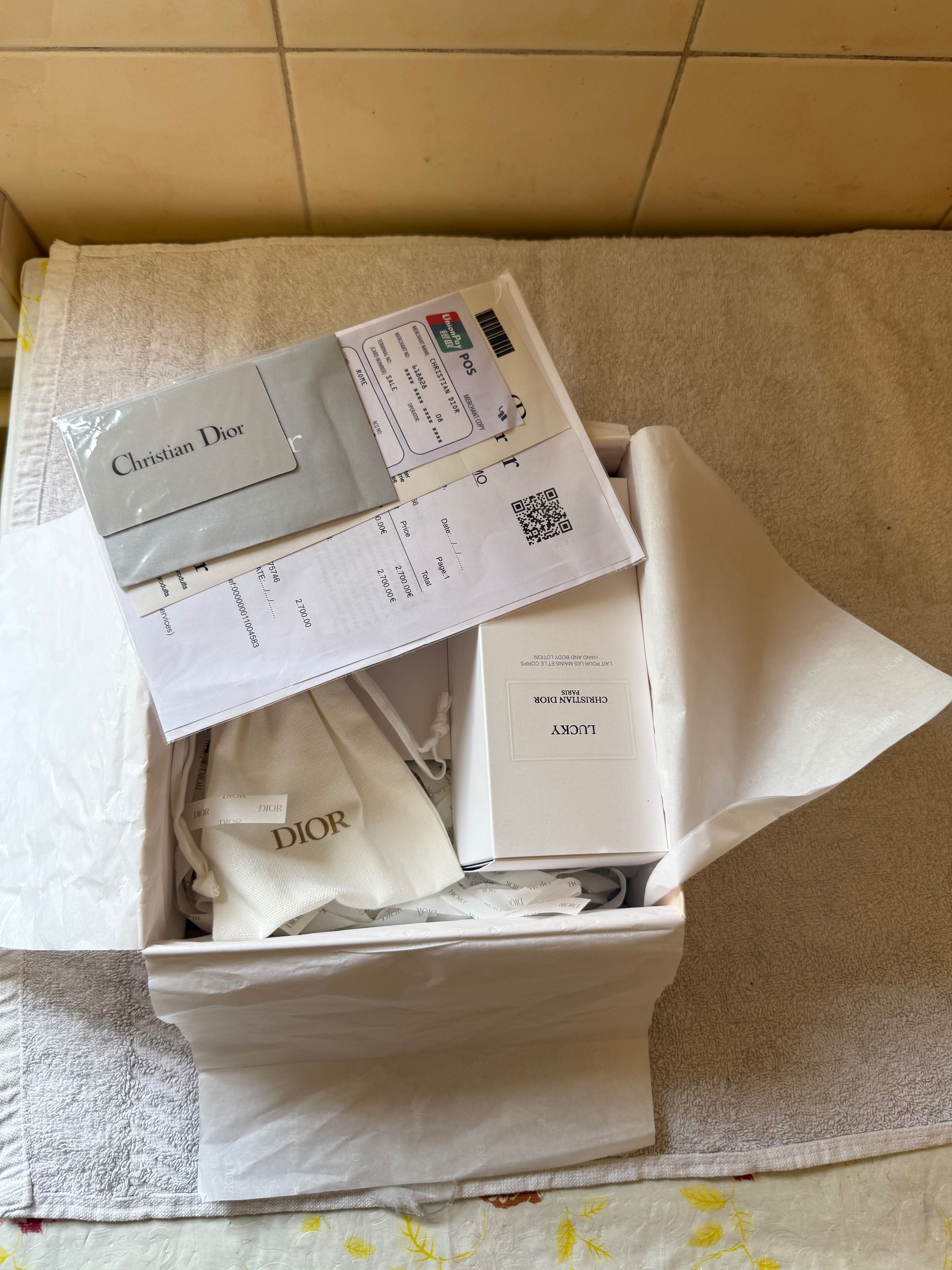 Dior пакет и коробка