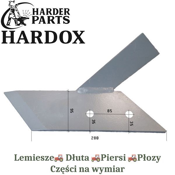Dłuto Steeno HARDOX 3034.0001/L części do pługa 2X lepsze niż Borowe