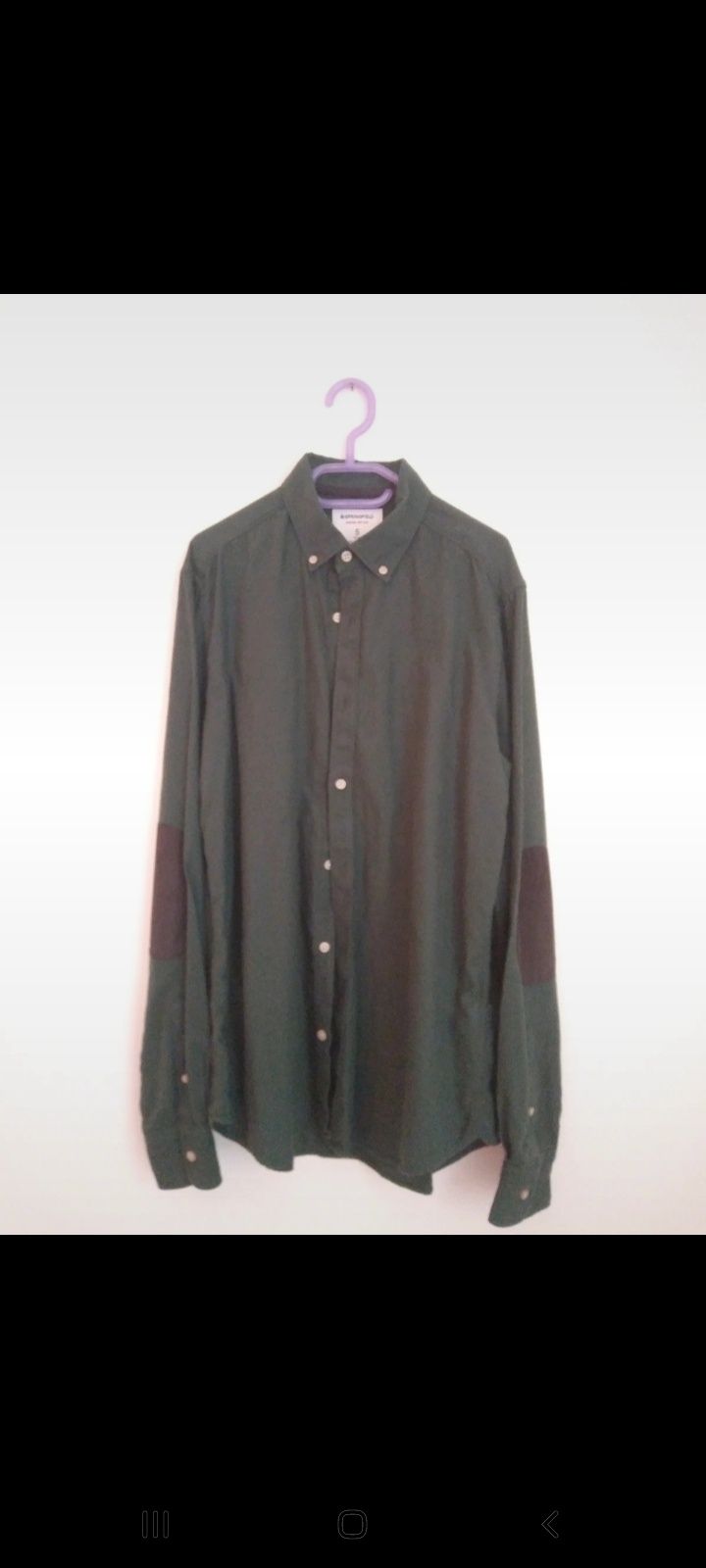 Camisa verde escuro Springfield